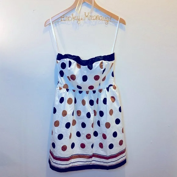 princess polly baby blue dress Naomi Brown Polka Slip Midi Dress | Girl In Mind main image 0